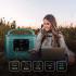 V-TAC Portable Power Station with LiFePO4 Storage Battery 1050Wh AC:220V 2*1000W - 328.300mAh (Max. 1800W) Rechargeable with Power Supply or Portable Photovoltaic Solar Panel